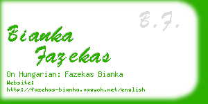 bianka fazekas business card